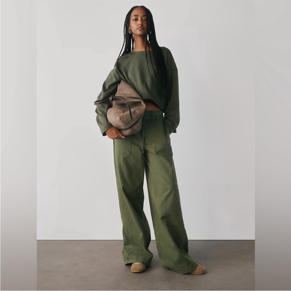NWT! GAP Olive Green Mid Rise Easy Baggy Pants - Multiple #844495 🩷 - Picture 8 of 14